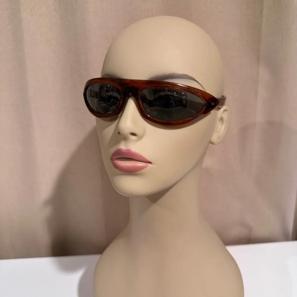 Vintage Ray- Polaroid 155 Amber Wraparound Sunglasses Cyber Y2K Sporty
